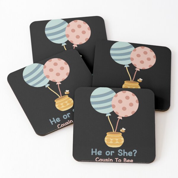 Item preview, Gender Reveal Baby Shower He Or She Cousin To Bee designed and sold by LuminOrb.