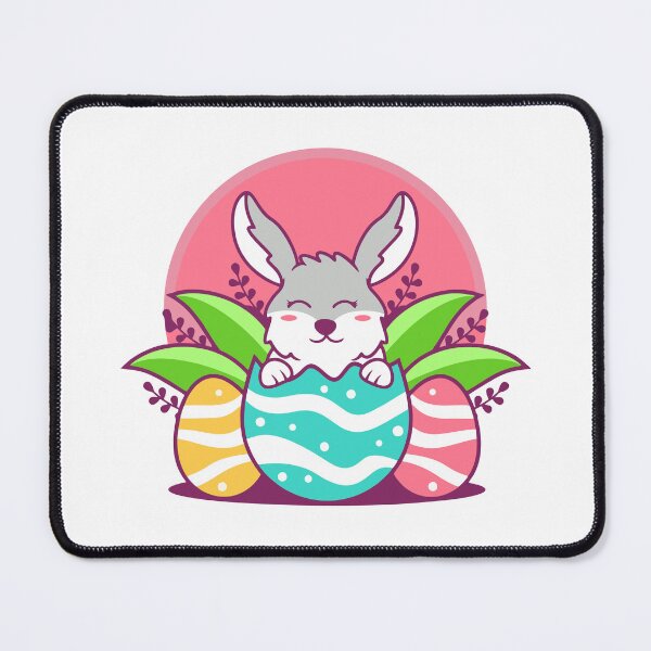 Item preview, Cute Easter Bunny Hiding in Colorful Eggs designed and sold by Claupary.