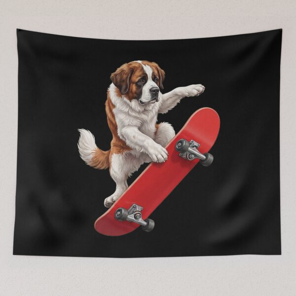 Item preview, Saint Bernard Skateboarding Skate Dog Dad Lover designed and sold by TerryConnells.