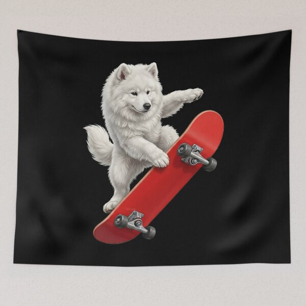 Item preview, Samoyed Skateboarding Skate Dog Dad Lover designed and sold by TerryConnells.