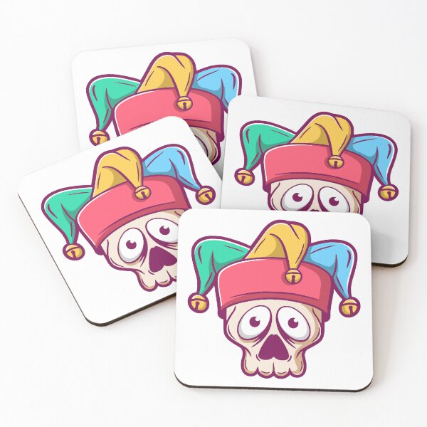 Item preview, Spooky Jester Skull with Colorful Hat designed and sold by Claupary.