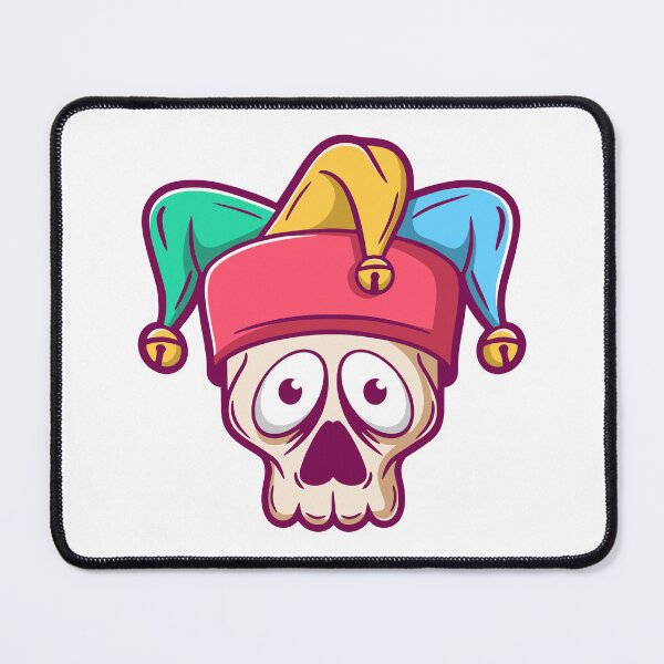 Item preview, Spooky Jester Skull with Colorful Hat designed and sold by Claupary.