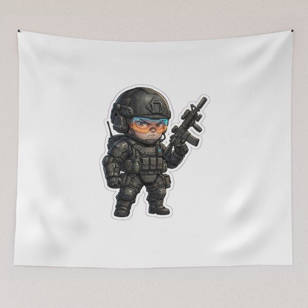 Item preview,     Cute Tactical Soldier Chibi – Futuristic Military Mini Character designed and sold by Dospart.