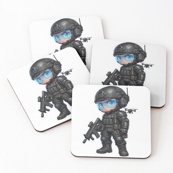 Item preview,     Kawaii Military Soldier with Rifle – Tactical Cartoon Hero designed and sold by Dospart.