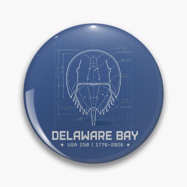 Item preview, Delaware Bay Horseshoe Crab Blueprint - USA 250th Anniversary designed and sold by rygenr8.