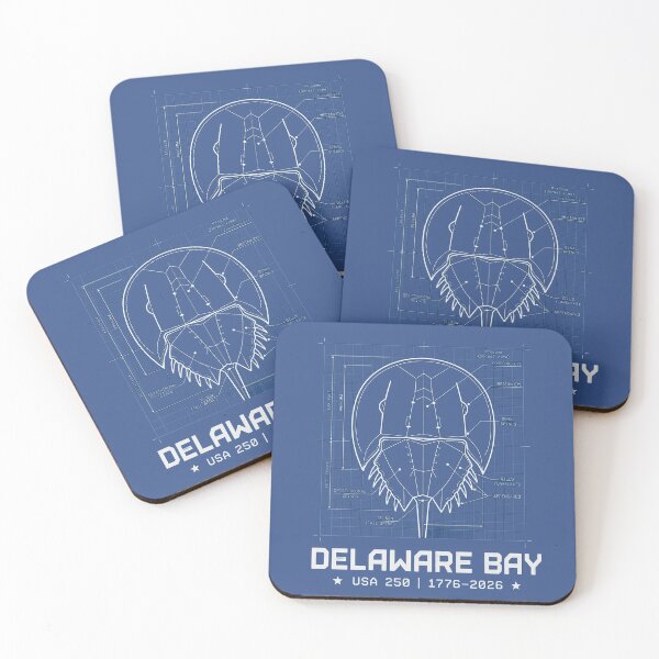 Item preview, Delaware Bay Horseshoe Crab Blueprint - USA 250th Anniversary designed and sold by rygenr8.