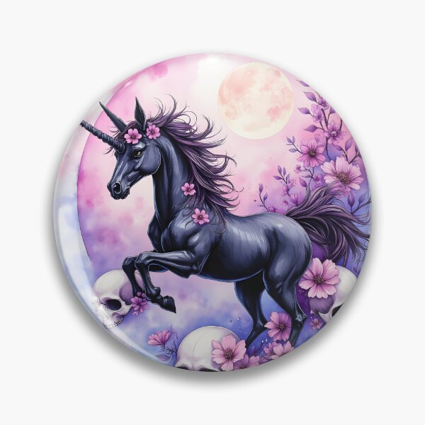 Item preview, Moonlit Unicorn Among Forgotten Roses, Dark Unicorn Aesthetic. designed and sold by nicky2342.