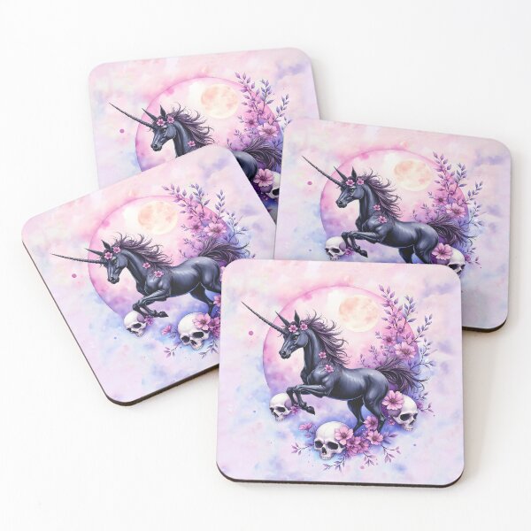 Item preview, Moonlit Unicorn Among Forgotten Roses, Dark Unicorn Aesthetic. designed and sold by nicky2342.