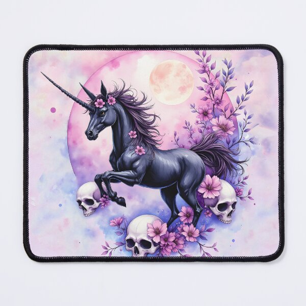 Item preview, Moonlit Unicorn Among Forgotten Roses, Dark Unicorn Aesthetic. designed and sold by nicky2342.