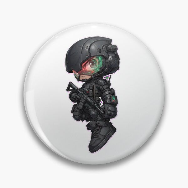 Item preview,     Mini Army Commando Chibi – Dark Tactical Cute Character designed and sold by Dospart.