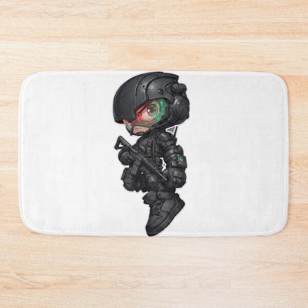 Item preview,     Mini Army Commando Chibi – Dark Tactical Cute Character designed and sold by Dospart.