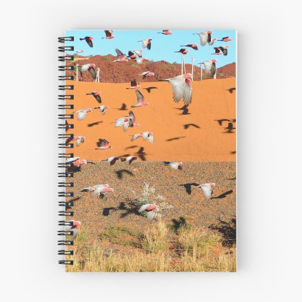 Item preview, Thousands of Pink Galah Cockatoos Flying over the Mines in Outback Australia designed and sold by jaynerushton.