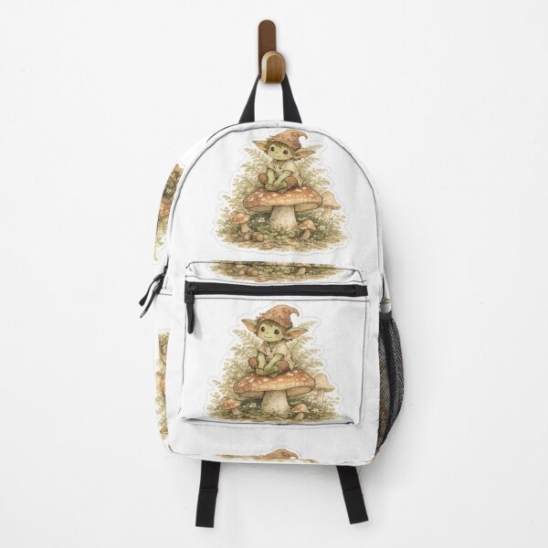 Item preview, Cute Goblin Mushroom Forest Watercolor Sticker Cottagecore Fantasy Nature Gift designed and sold by irfanshikh.