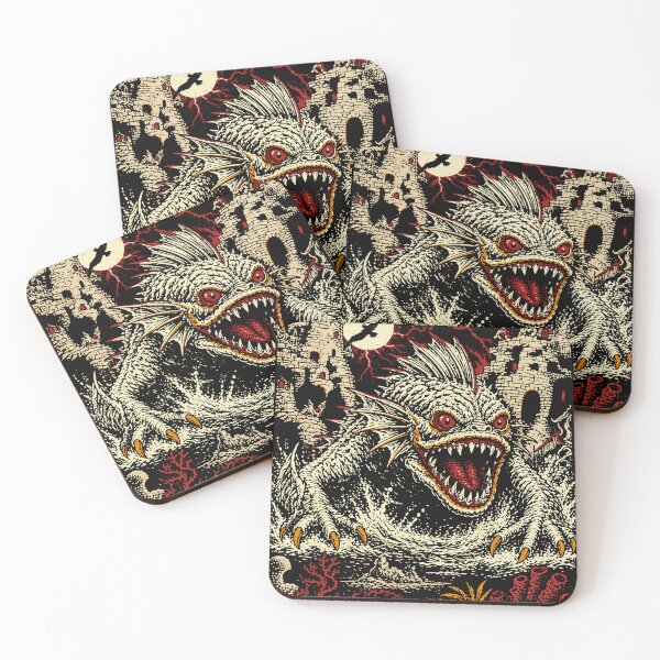 Item preview, Sea Monster Horror Creature Gothic Castle Design designed and sold by trajeado14.