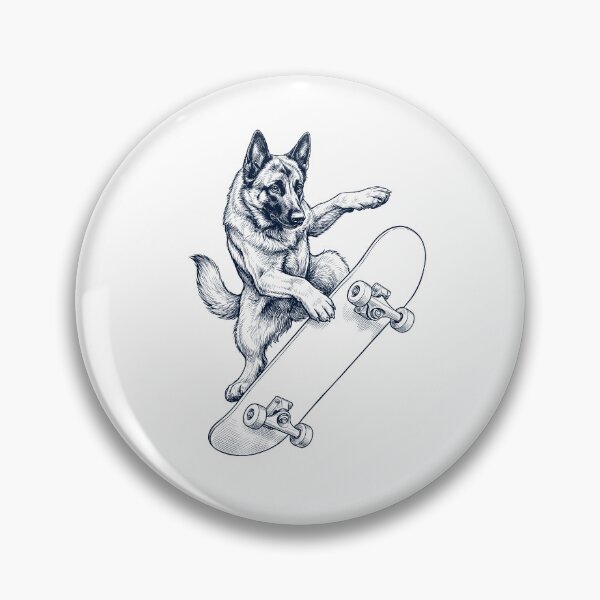 Item preview, Vintage Belgian Shepherd Skateboarding Skate Dog Dad Lover designed and sold by DoodleTortle.