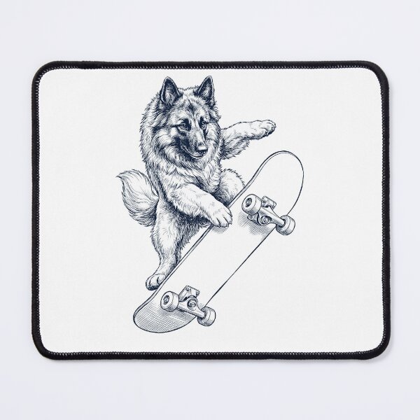 Item preview, Vintage Belgian Tervuren Skateboarding Skate Dog Dad Lover designed and sold by DoodleTortle.