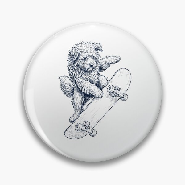 Item preview, Vintage Bergamasco Shepherd Skateboarding Skate Dog Dad Lover designed and sold by DoodleTortle.