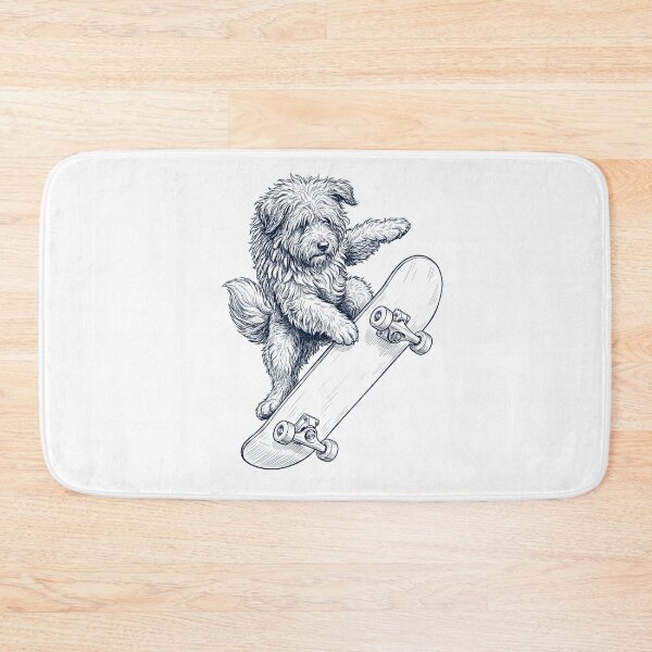 Item preview, Vintage Bergamasco Shepherd Skateboarding Skate Dog Dad Lover designed and sold by DoodleTortle.