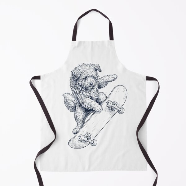Item preview, Vintage Bergamasco Shepherd Skateboarding Skate Dog Dad Lover designed and sold by DoodleTortle.