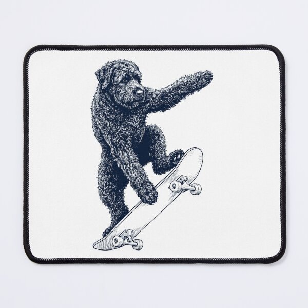 Item preview, Vintage Black Russian Terrier Skateboarding Skate Dog Dad Lover designed and sold by DoodleTortle.