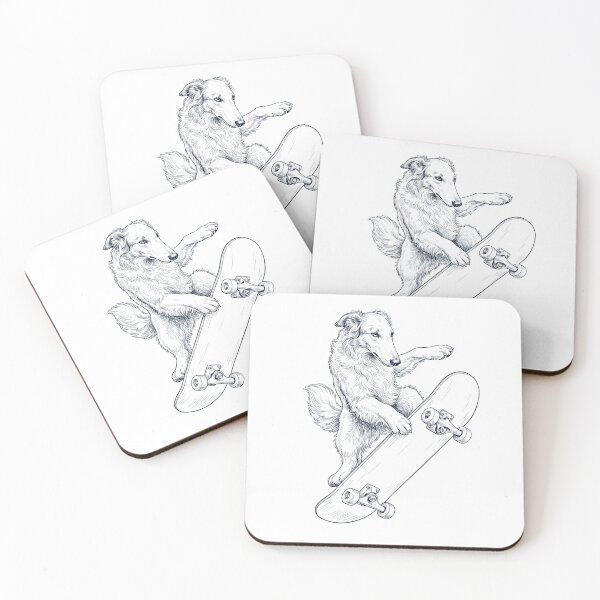 Item preview, Vintage Borzoi Skateboarding Skate Dog Dad Lover designed and sold by DoodleTortle.
