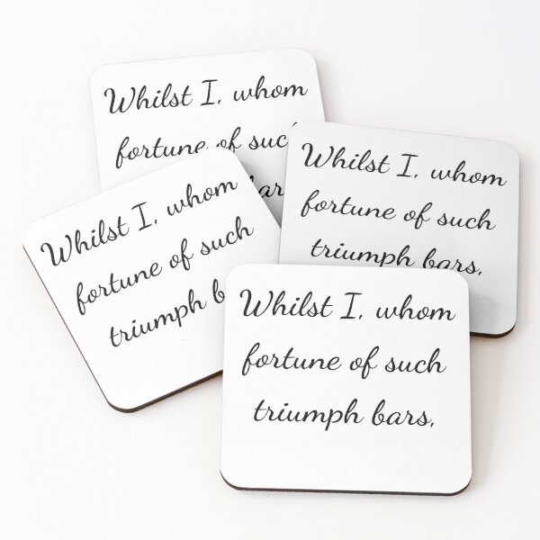 Item preview, "Whilst I, whom fortune of such triumph bars," - handwriting black designed and sold by ariksworld.