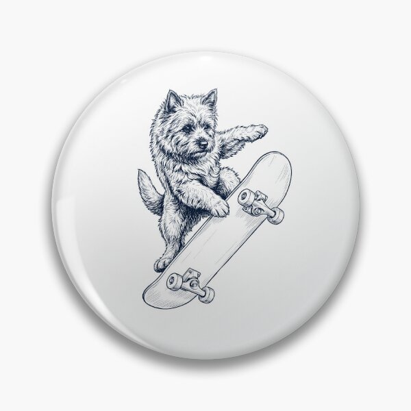 Item preview, Vintage Cairn Terrier Skateboarding Skate Dog Dad Lover designed and sold by DoodleTortle.