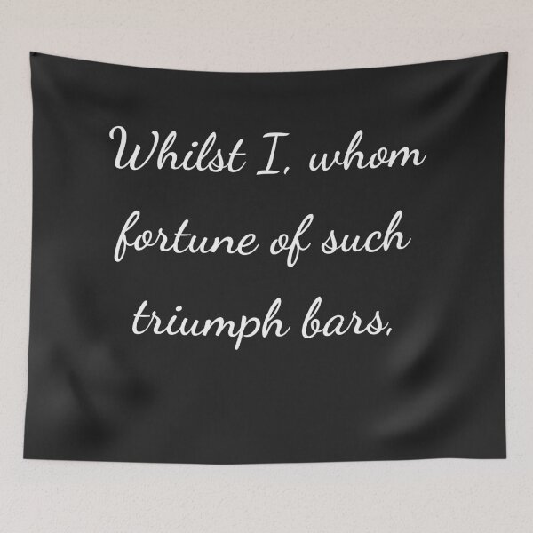 Item preview, "Whilst I, whom fortune of such triumph bars," - handwriting white designed and sold by ariksworld.