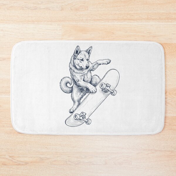 Artikelvorschau, Vintage Canaan Dog Skateboarding Skate Dog Dad Lover entworfen und verkauft von DoodleTortle.