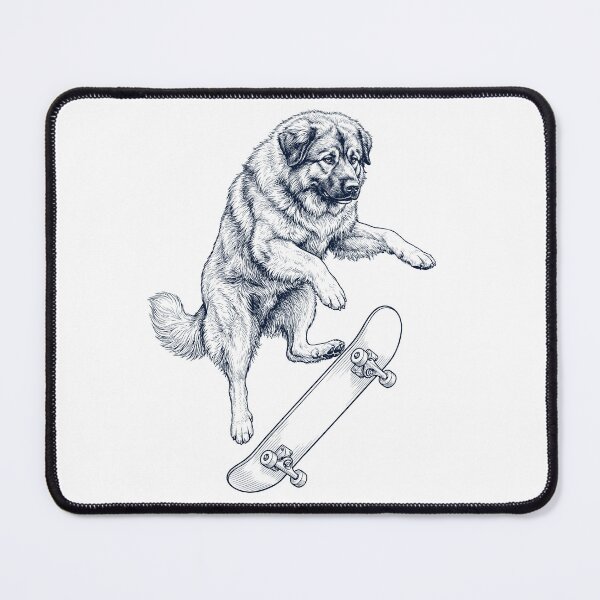 Item preview, Vintage Caucasian Shepherd Dog Skateboarding Skate Dog Dad Lover designed and sold by DoodleTortle.
