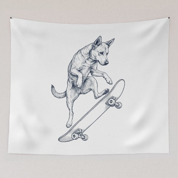 Item preview, Vintage Carolina Dog Skateboarding Skate Dog Dad Lover designed and sold by DoodleTortle.