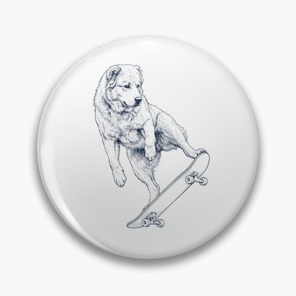 Artikelvorschau, Vintage Zentralasiatischer Schäferhund Skateboarden Skate Hundevater Liebhaber entworfen und verkauft von DoodleTortle.