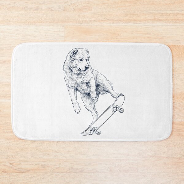 Item preview, Vintage Central Asian Shepherd Dog Skateboarding Skate Dog Dad Lover designed and sold by DoodleTortle.