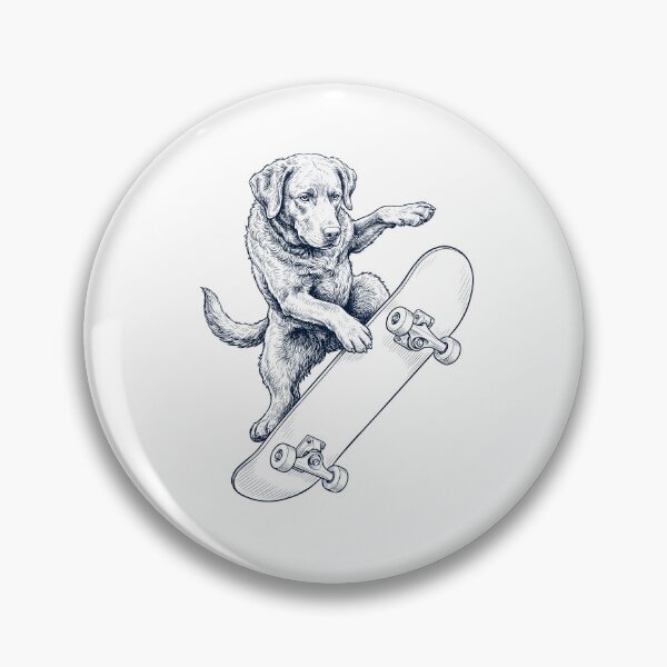 Item preview, Vintage Chesapeake Bay Retriever Skateboarding Skate Dog Dad Lover designed and sold by DoodleTortle.