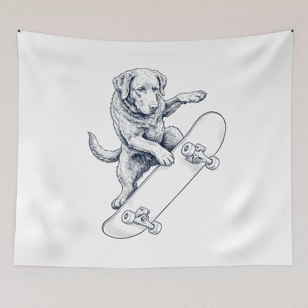 Item preview, Vintage Chesapeake Bay Retriever Skateboarding Skate Dog Dad Lover designed and sold by DoodleTortle.