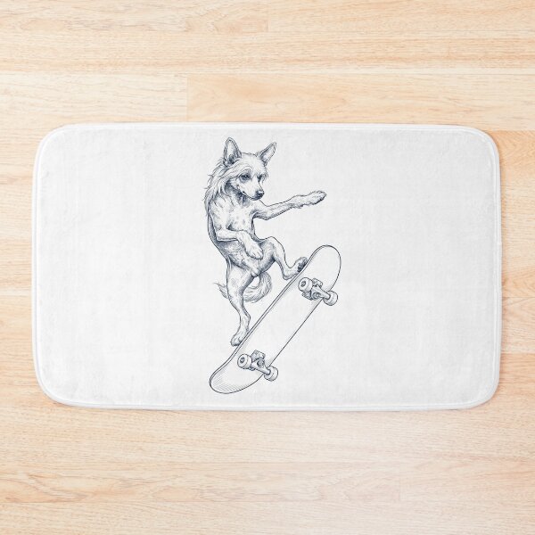 Item preview, Vintage Chinese Crested Dog Skateboarding Skate Dog Dad Lover designed and sold by DoodleTortle.