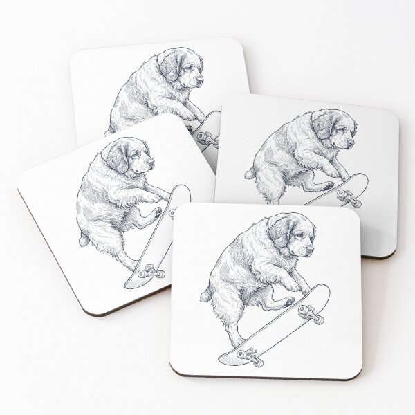 Item preview, Vintage Clumber Spaniel Skateboarding Skate Dog Dad Lover designed and sold by DoodleTortle.