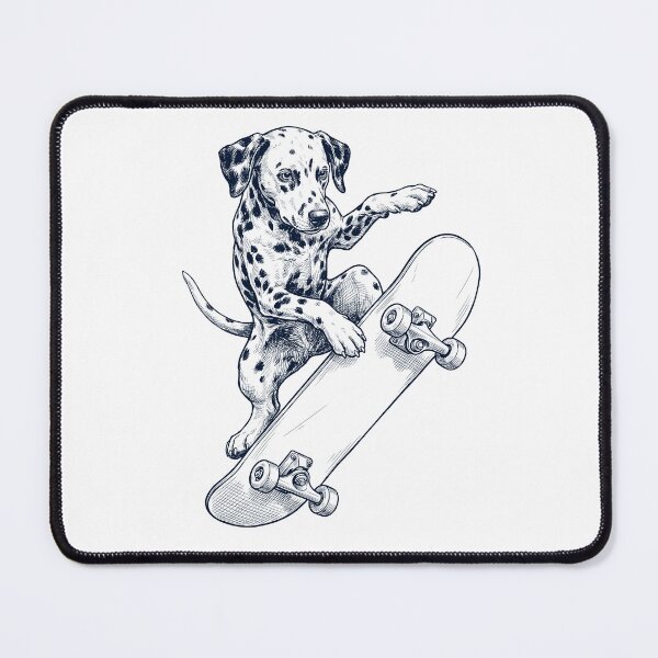 Item preview, Vintage Dalmatian Skateboarding Skate Dog Dad Lover designed and sold by DoodleTortle.