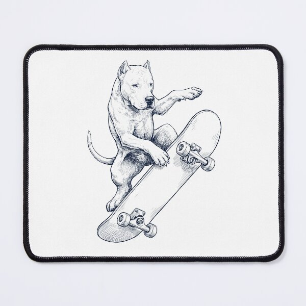 Item preview, Vintage Dogo Argentino Skateboarding Skate Dog Dad Lover designed and sold by DoodleTortle.