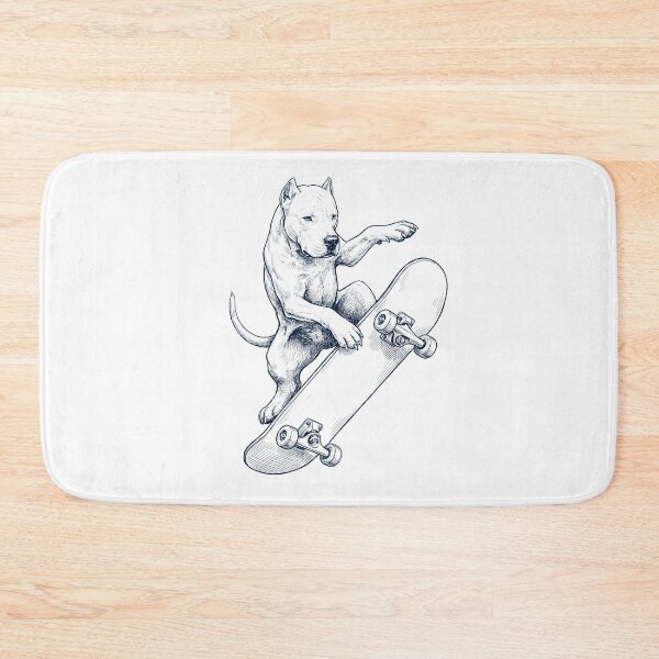 Item preview, Vintage Dogo Argentino Skateboarding Skate Dog Dad Lover designed and sold by DoodleTortle.