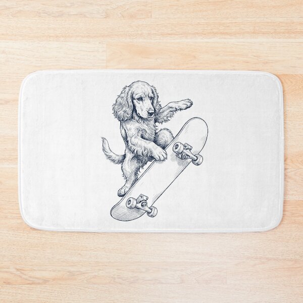 Item preview, Vintage English Cocker Spaniel Skateboarding Skate Dog Dad Lover designed and sold by DoodleTortle.
