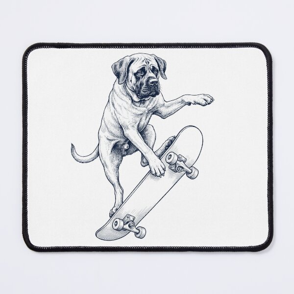 Item preview, Vintage English Mastiff Skateboarding Skate Dog Dad Lover designed and sold by DoodleTortle.