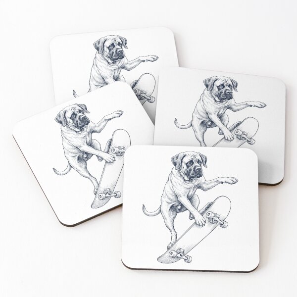 Item preview, Vintage English Mastiff Skateboarding Skate Dog Dad Lover designed and sold by DoodleTortle.