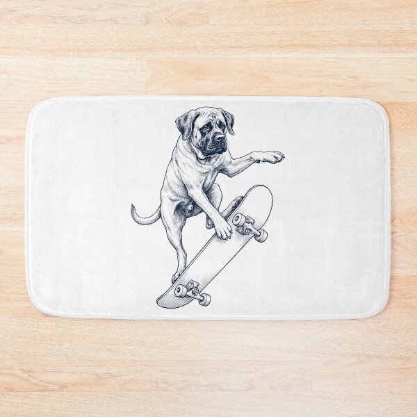 Item preview, Vintage English Mastiff Skateboarding Skate Dog Dad Lover designed and sold by DoodleTortle.