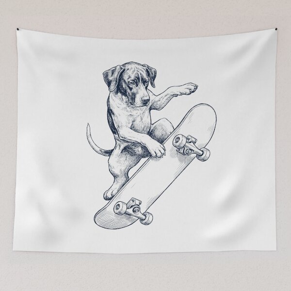 Item preview, Vintage English Pointer Skateboarding Skate Dog Dad Lover designed and sold by DoodleTortle.