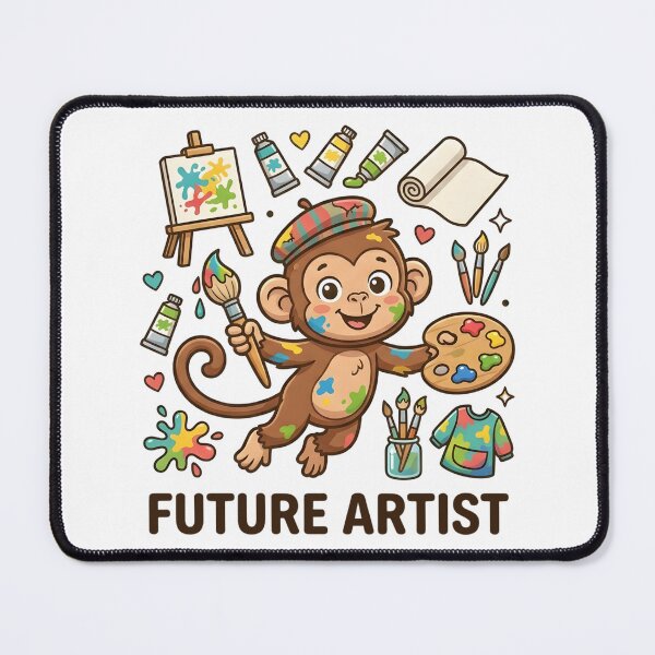 Item preview, Cute Monkey Future Artist Kids T-Shirt – Funny Painting Monkey designed and sold by DIRTYSKETCHH.