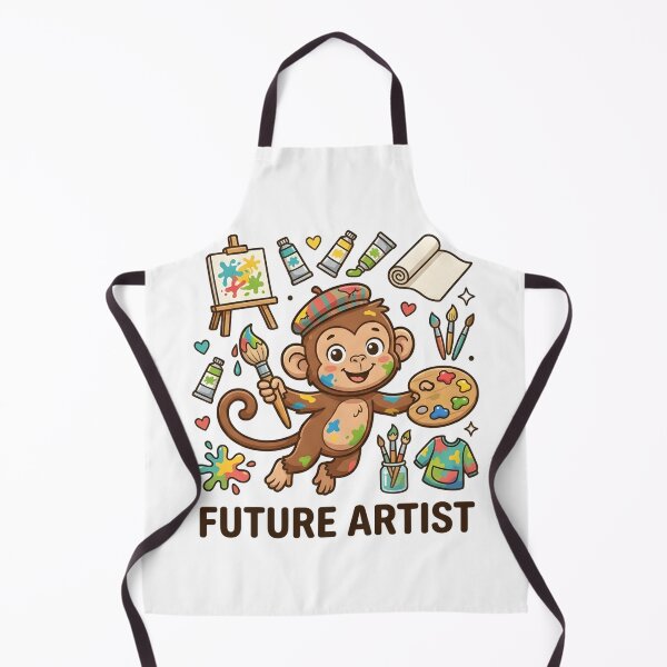 Item preview, Cute Monkey Future Artist Kids T-Shirt – Funny Painting Monkey designed and sold by DIRTYSKETCHH.