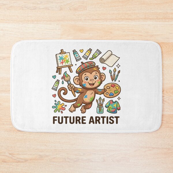 Item preview, Cute Monkey Future Artist Kids T-Shirt – Funny Painting Monkey designed and sold by DIRTYSKETCHH.