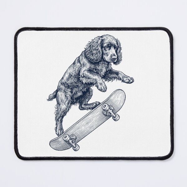 Item preview, Vintage Field Spaniel Skateboarding Skate Dog Dad Lover designed and sold by DoodleTortle.