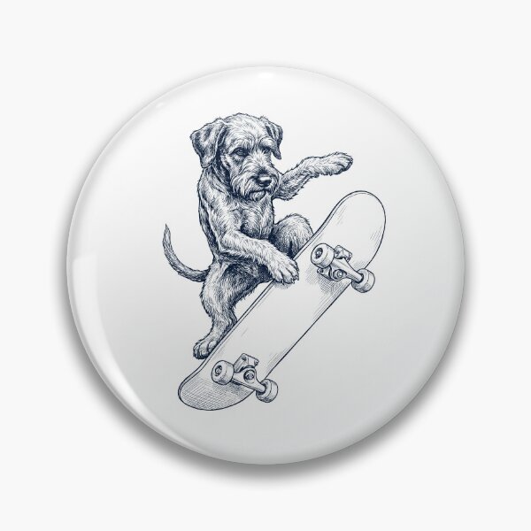Item preview, Vintage Giant Schnauzer Skateboarding Skate Dog Dad Lover designed and sold by DoodleTortle.